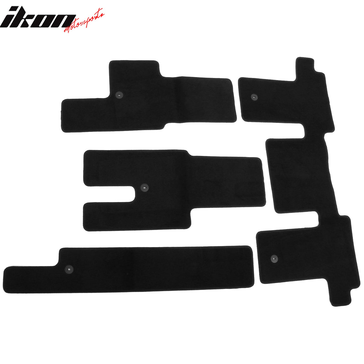 2022-2025 Kia Carnival 8-Seat Black Front Rear Floor Mats Nylon 6PCS