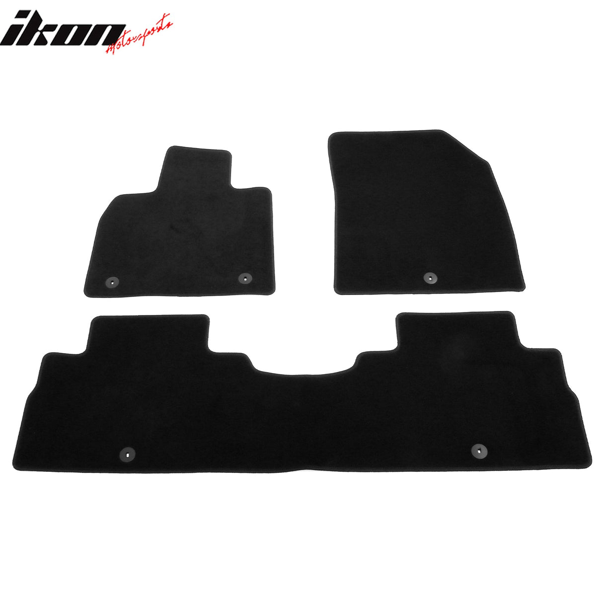 2020-2025 Hyundai Palisade 7/8-Seat Black Front Rear Floor Mats Nylon
