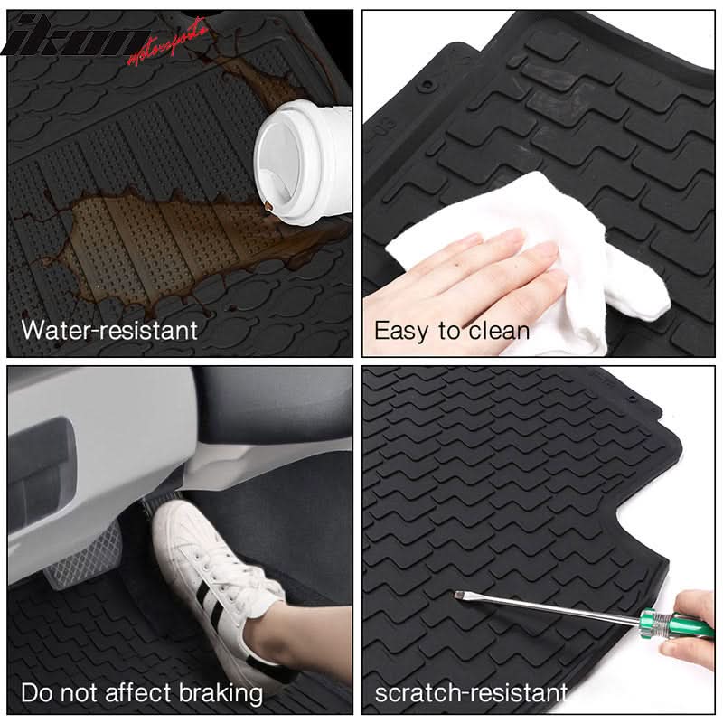 2012-2015 Honda Civic Floor Mats Latex Rubber Front Second Row