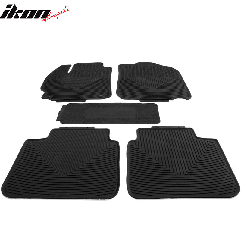 Car Floor Mat for 2012-2017 Toyota Camry Heavy Duty Black 5PC Latex