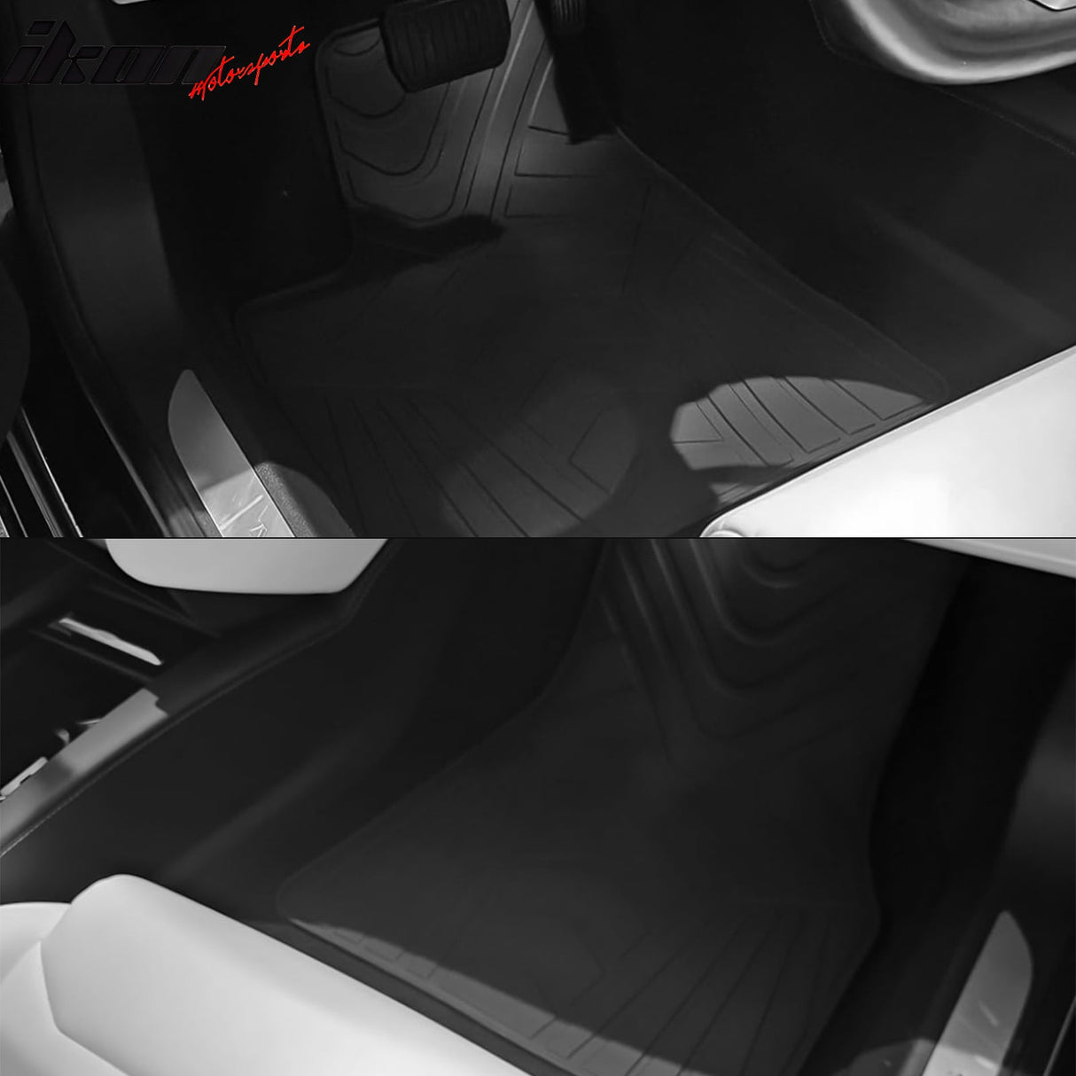 2012-2019 Tesla Model S Latex Floor Mats All Weather Carpet Black