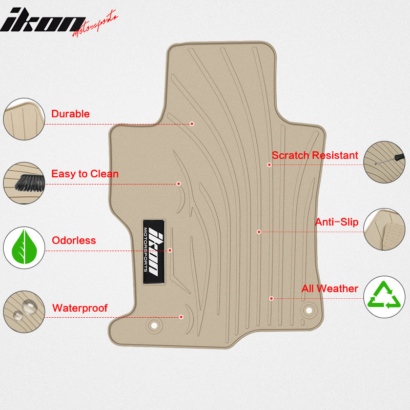 2008-2012 Honda Accord Sedan 4-Door Car Floor Mats Carpet 4PC