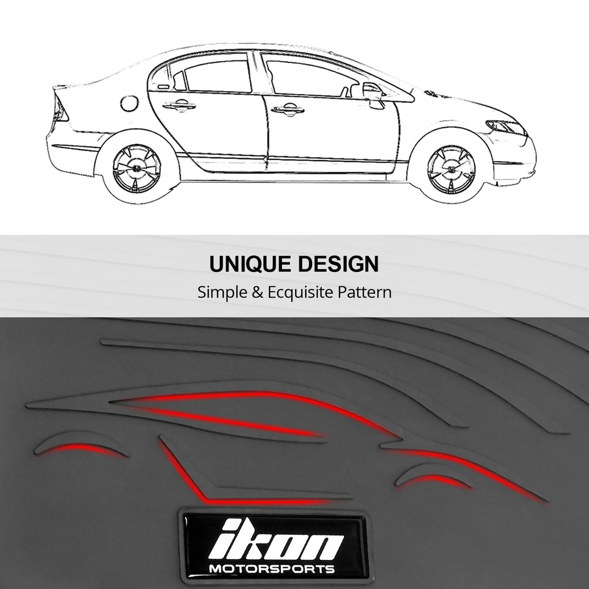 2008-2012 Honda Accord Sedan 4-Door Car Floor Mats Carpet 4PC