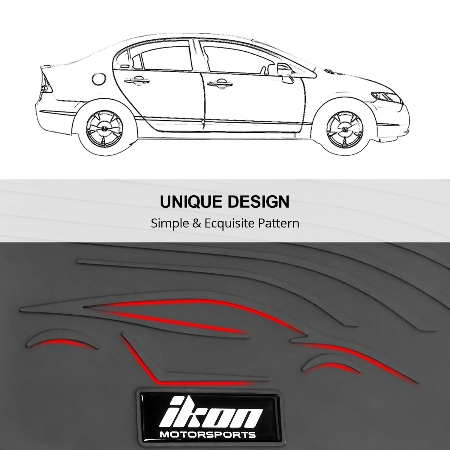 2008-2012 Honda Accord Sedan 4-Door Car Floor Mats Carpet 4PC