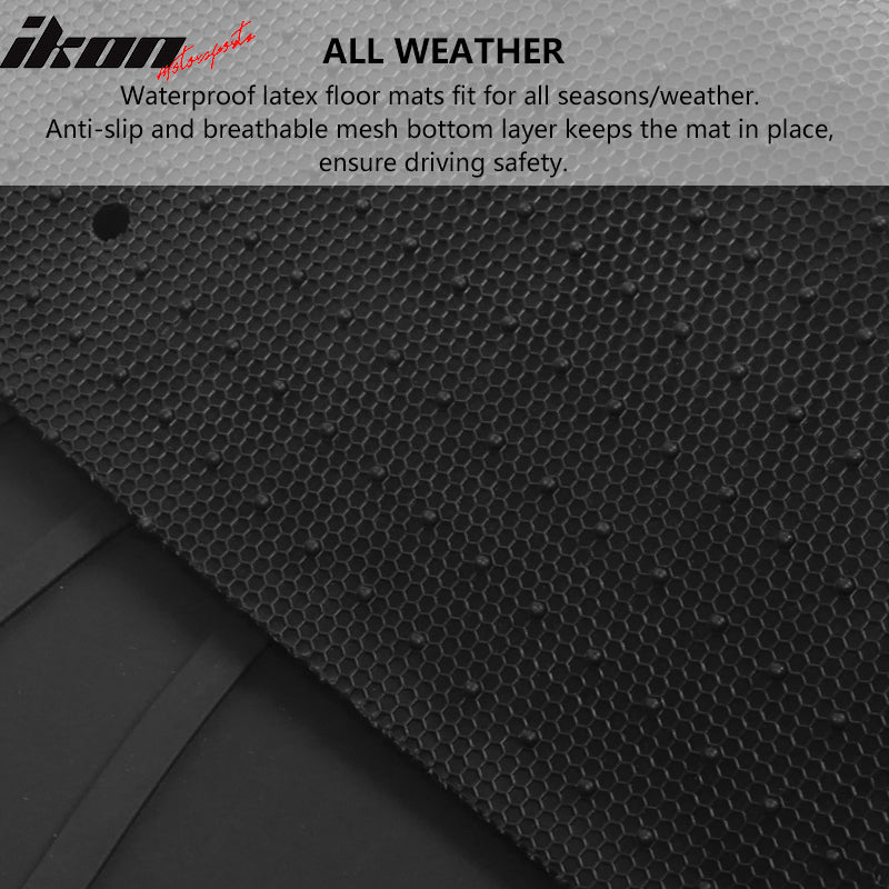 Car Floor Mat for 2013-2017 Honda Accord Latex All Weather Black 5PC