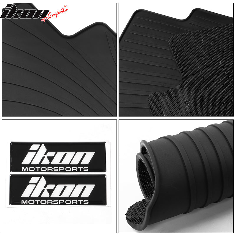 Car Floor Mat for 2013-2017 Honda Accord Latex All Weather Black 5PC