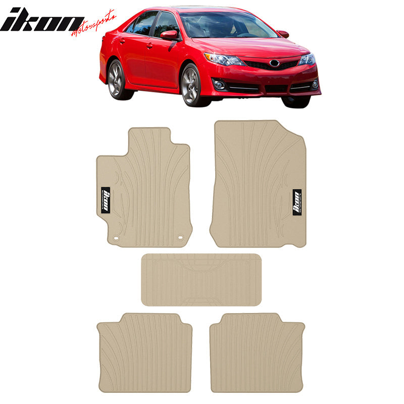 2012-2017 Toyota Camry Car Floor Mats Carpet 4PC Nylon & Latex Rubber