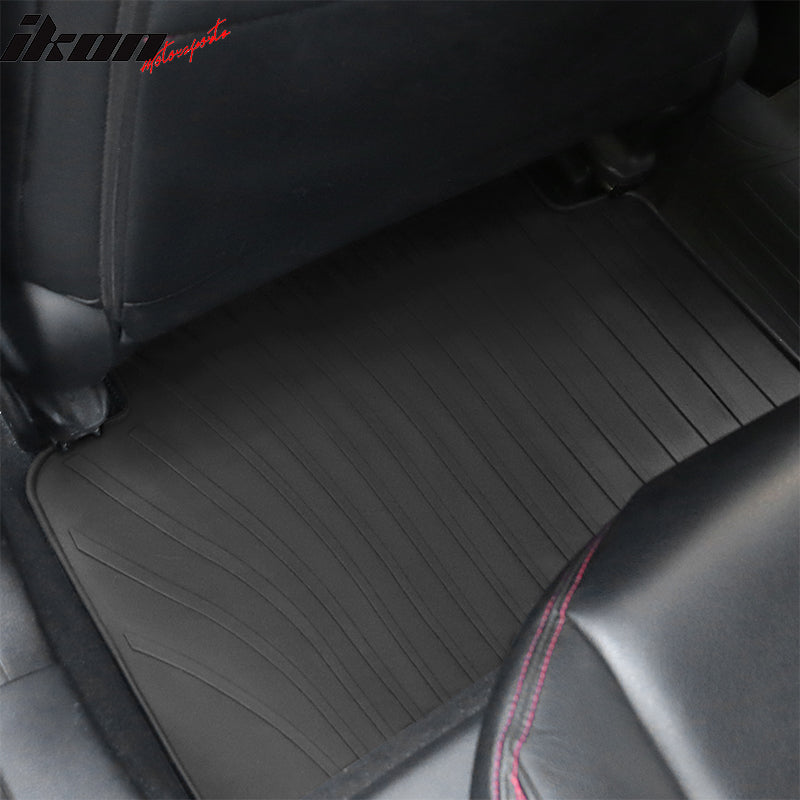 2012-2019 Tesla Model S Latex Floor Mats All Weather Carpet Black