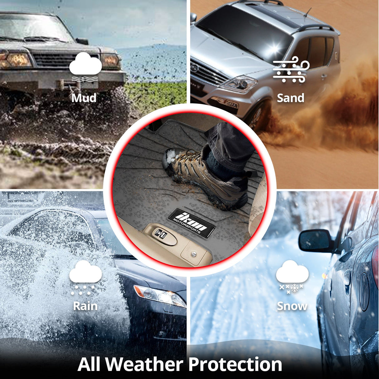 2018-2022 Honda Accord Latex Floor Mats All Weather Carpets 5PC