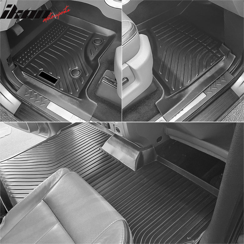 2009-2014 Ford F-150 Super Crew Cab 3D Floor Mats Heavy Duty Liner TPE