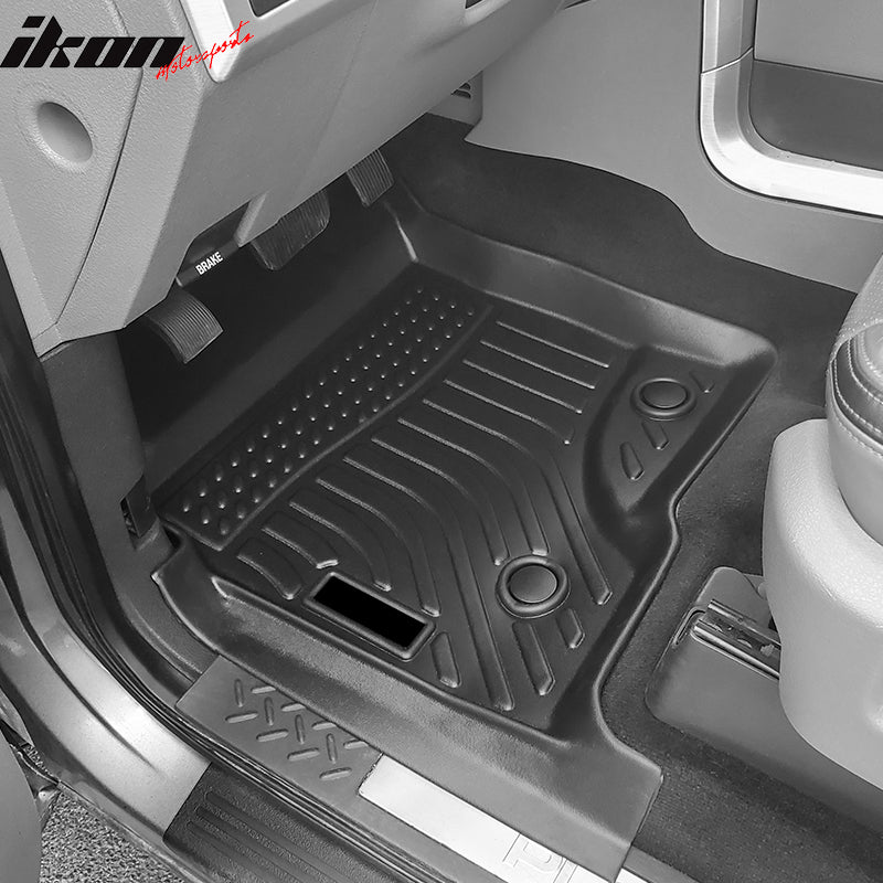 2009-2014 Ford F-150 Super Crew Cab 3D Floor Mats Heavy Duty Liner TPE