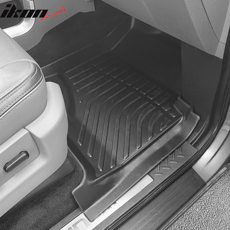 2009-2014 Ford F-150 Super Crew Cab 3D Floor Mats Heavy Duty Liner TPE