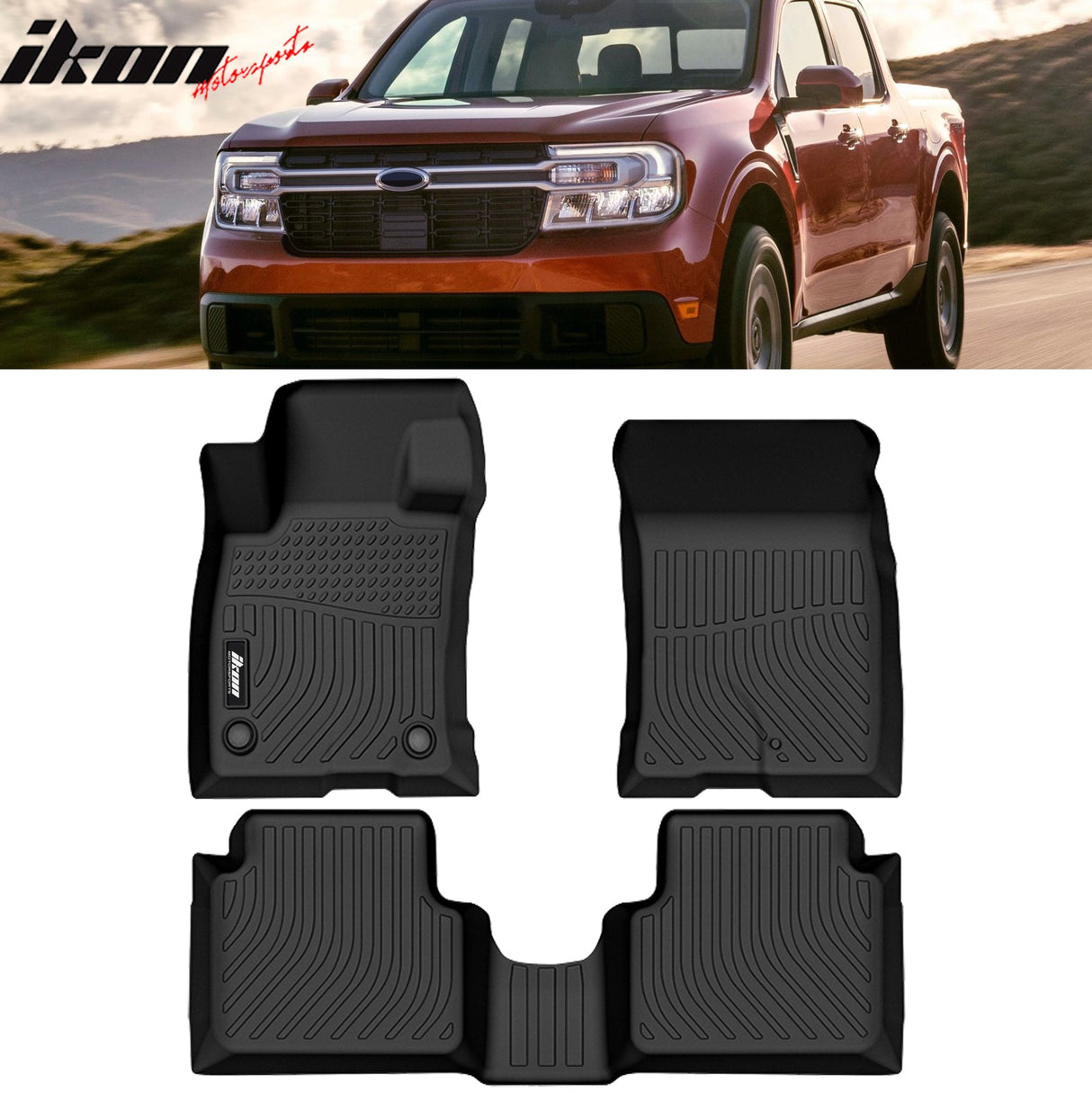 Car Floor Mat for 2022-25 Ford Maverick 2.0L All Weather 3D Liner TPE