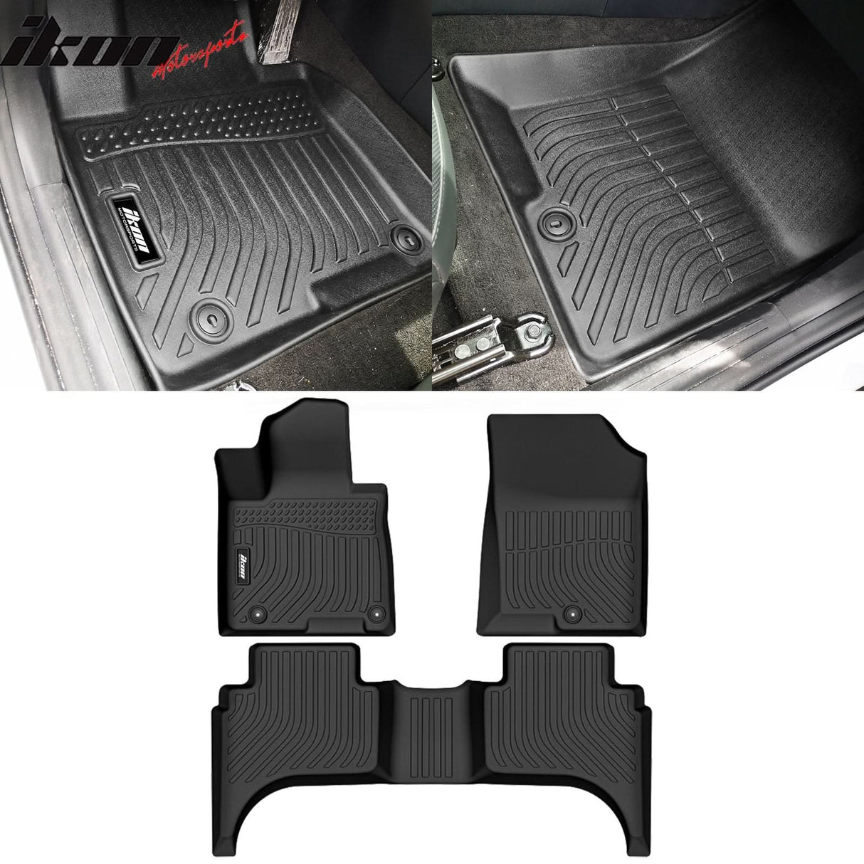 Car Floor Mat for 2022-2024 Hyundai Santa Cruz All Weather 3D TPE 3PC