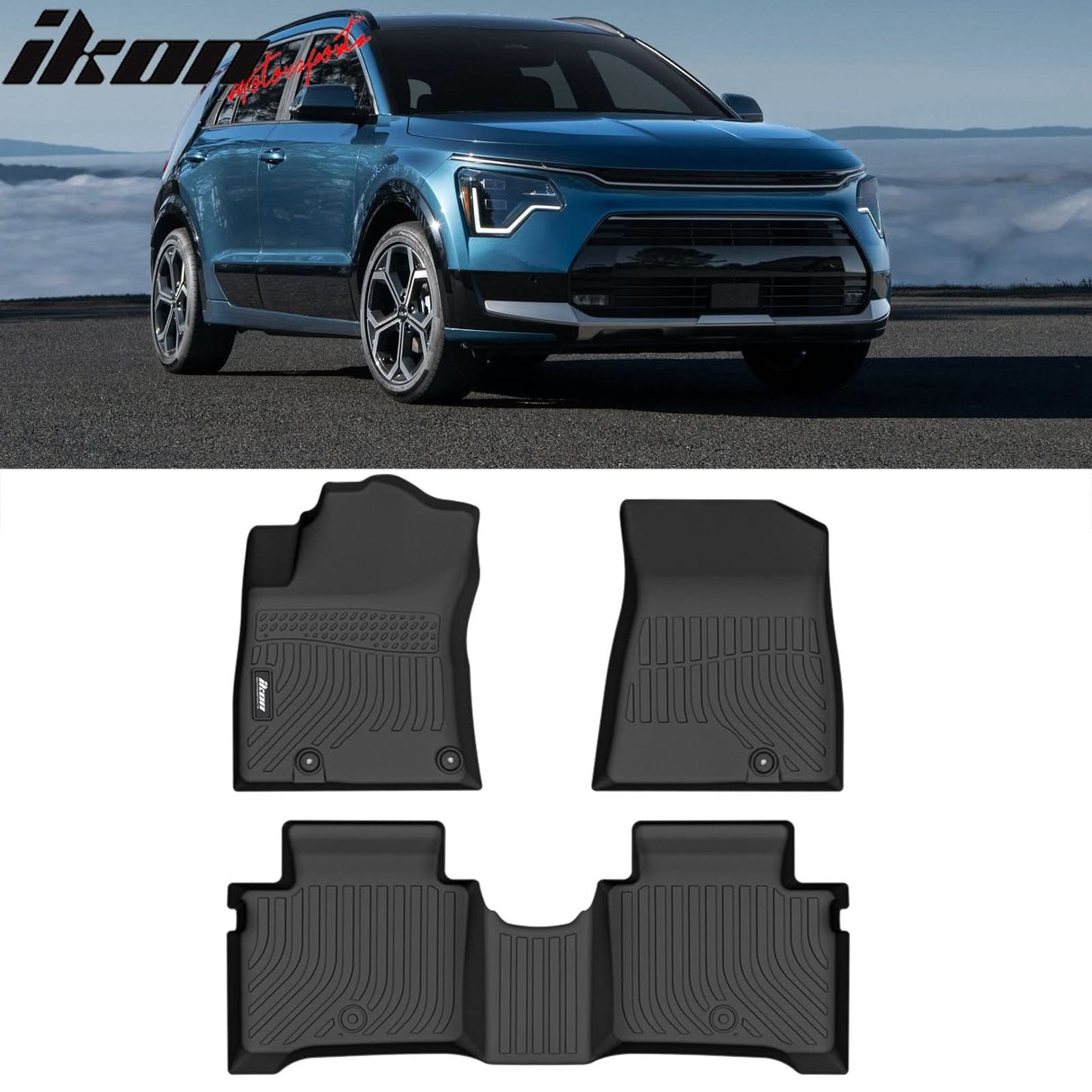 Car Floor Mat for 2023-2024 Kia Niro All Weather 3D Carpets Liner TPE