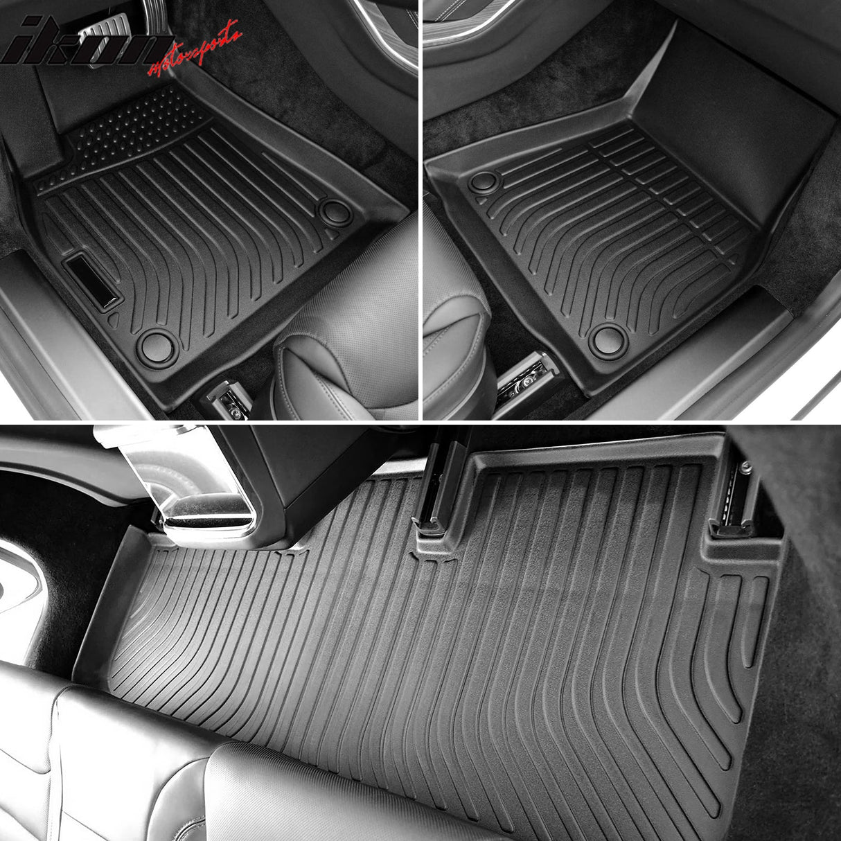 Car Floor Mat for 2021-2025 Tesla Model S All Weather 3D Molded TPE