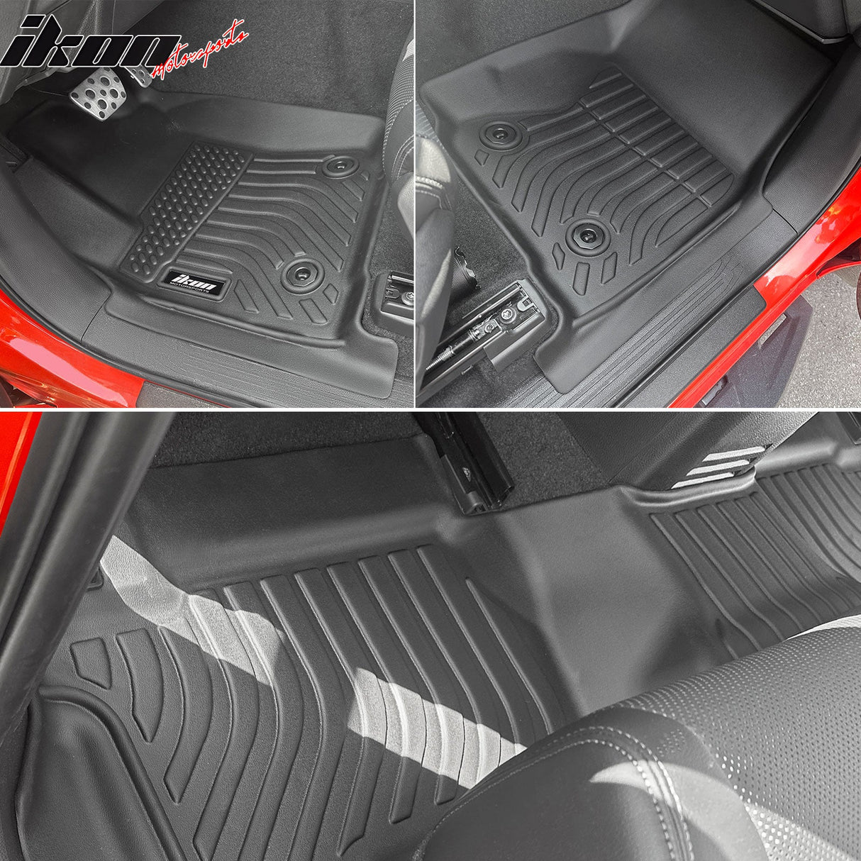 2024-2025 Toyota Tacoma Double Cab 3PC All Weather Floor Mats Carpets