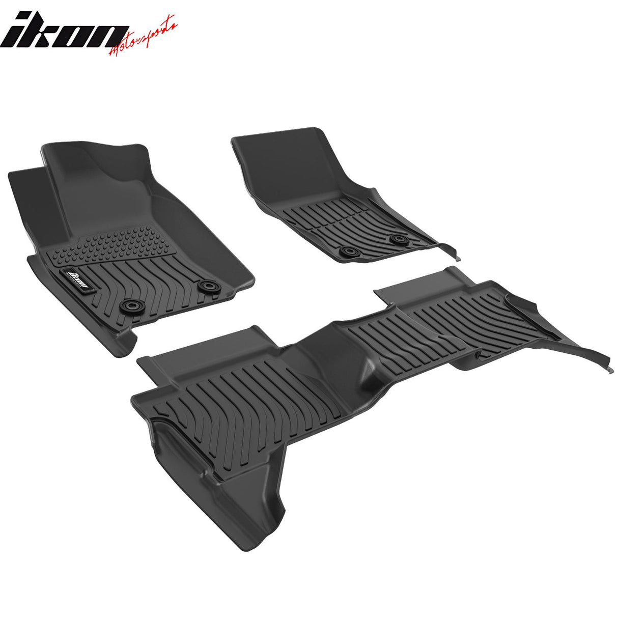2024-2025 Toyota Tacoma Double Cab 3PC All Weather Floor Mats Carpets