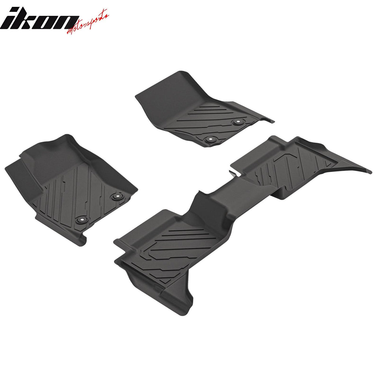 2024-2025 Toyota Tacoma Crew Cab 3D Floor Mats All Weather Carpets TPE