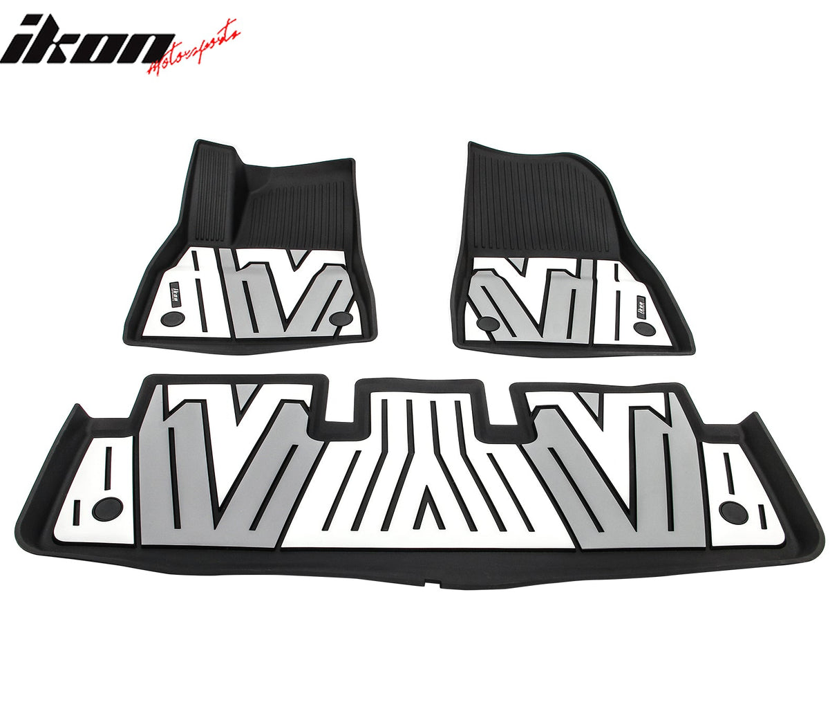 2024-2025 Tesla Model 3 3D Floor Mats Black Gray White TPE Injection