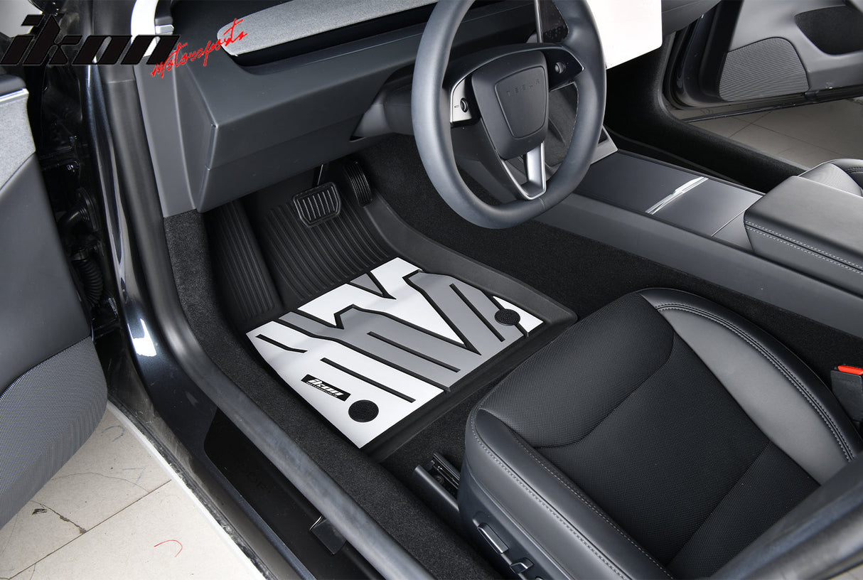 2024-2025 Tesla Model 3 3D Floor Mats Black Gray White TPE Injection