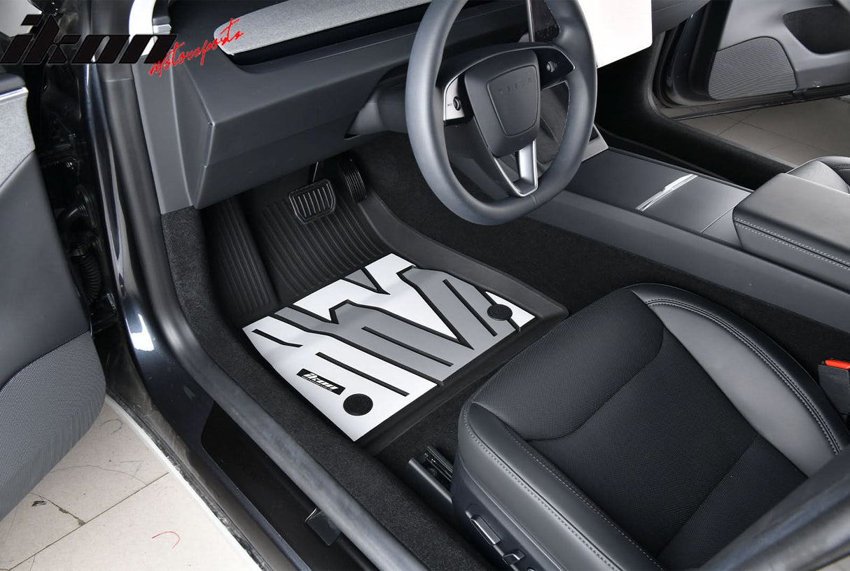 2024-2025 Tesla Model 3 3D Floor Mats Black Gray White TPE Injection