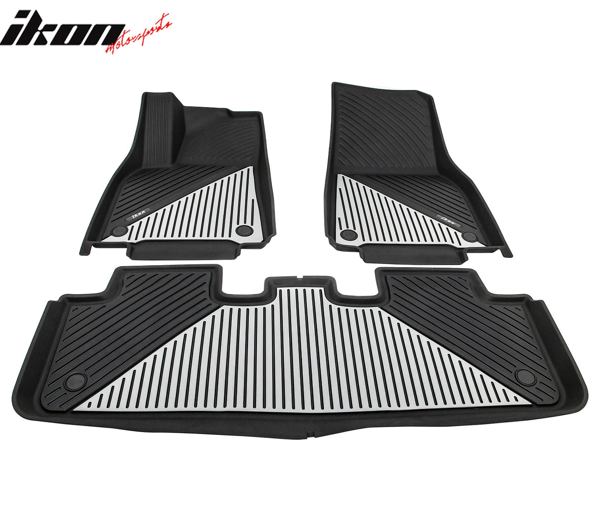 2020-2024 Tesla Model Y 3D Floor Mats Liner Black& Gray TPE Injection