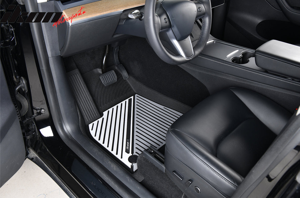 2020-2024 Tesla Model Y 3D Floor Mats Black& Gray& White TPE Injection