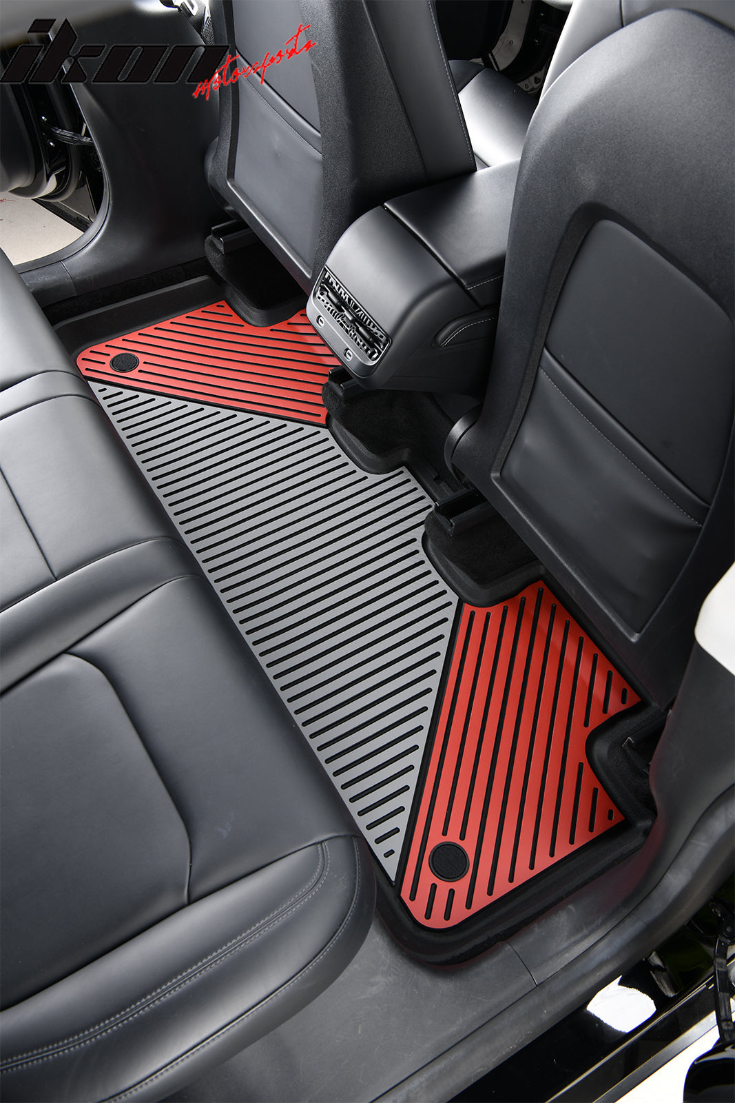 2020-2024 Tesla Model Y 3D Floor Mats Black& Gray& Red TPE Injection