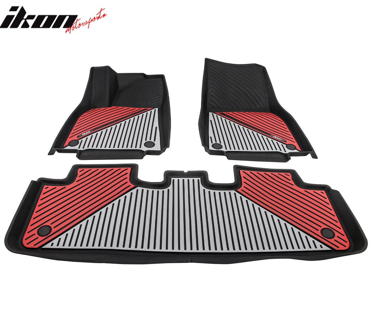 2020-2024 Tesla Model Y 3D Floor Mats Black& Gray& Red TPE Injection