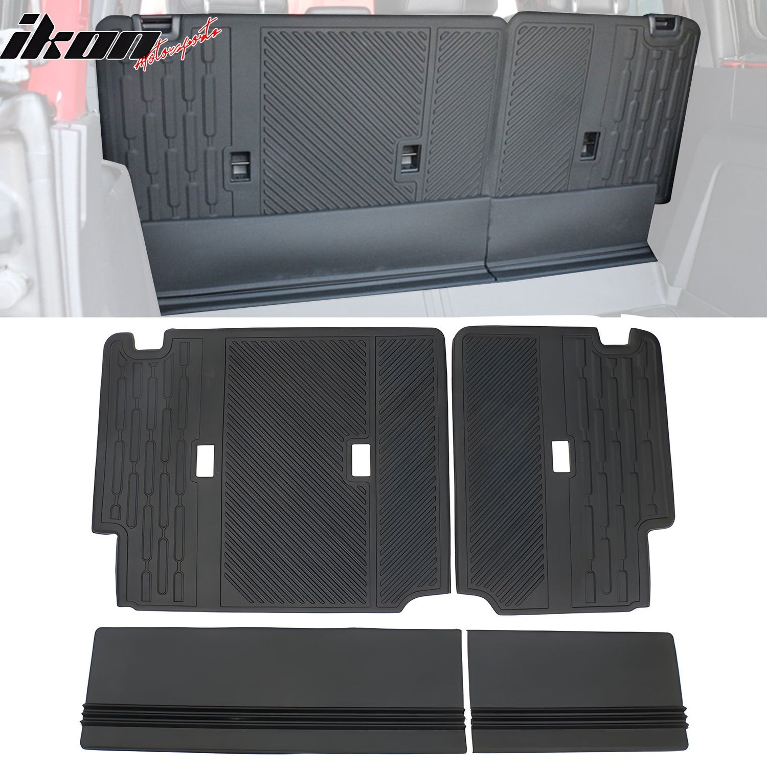 2021-2025 Ford Bronco 4Dr Black TPE Rear Seat Protector Backrest Cover