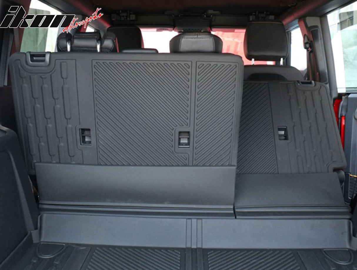 2021-2025 Ford Bronco 4Dr Black TPE Rear Seat Protector Backrest Cover