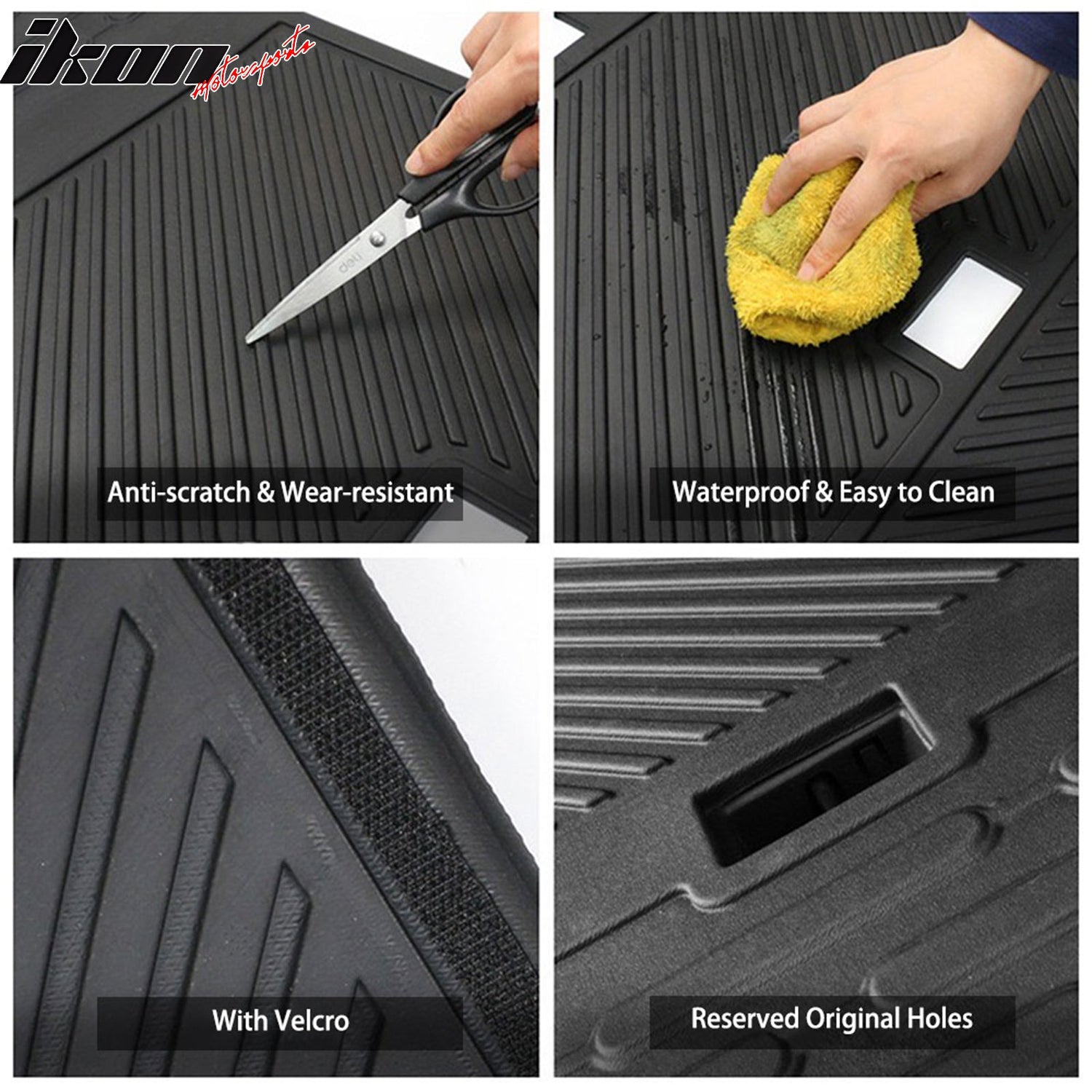 2021-2025 Ford Bronco 4Dr Black TPE Rear Seat Protector Backrest Cover