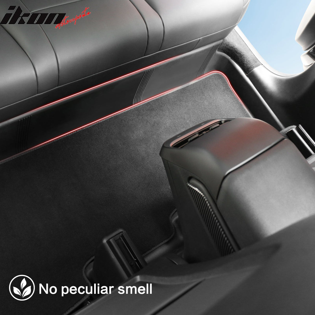 Car Floor Mat for 2020-2024 Tesla Model Y Black Rear Anti-kick TPE