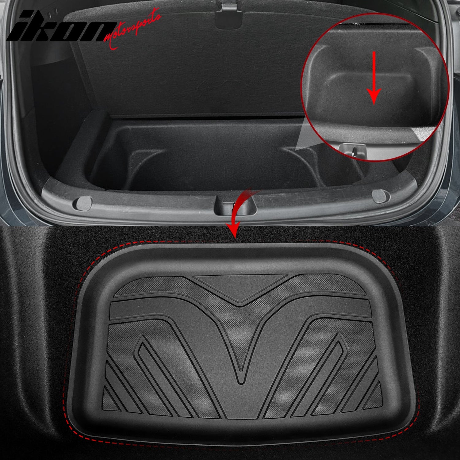 2020-2024 Tesla Model Y Trunk Mat 3D TPE Rear Cargo Floor Liner Cover