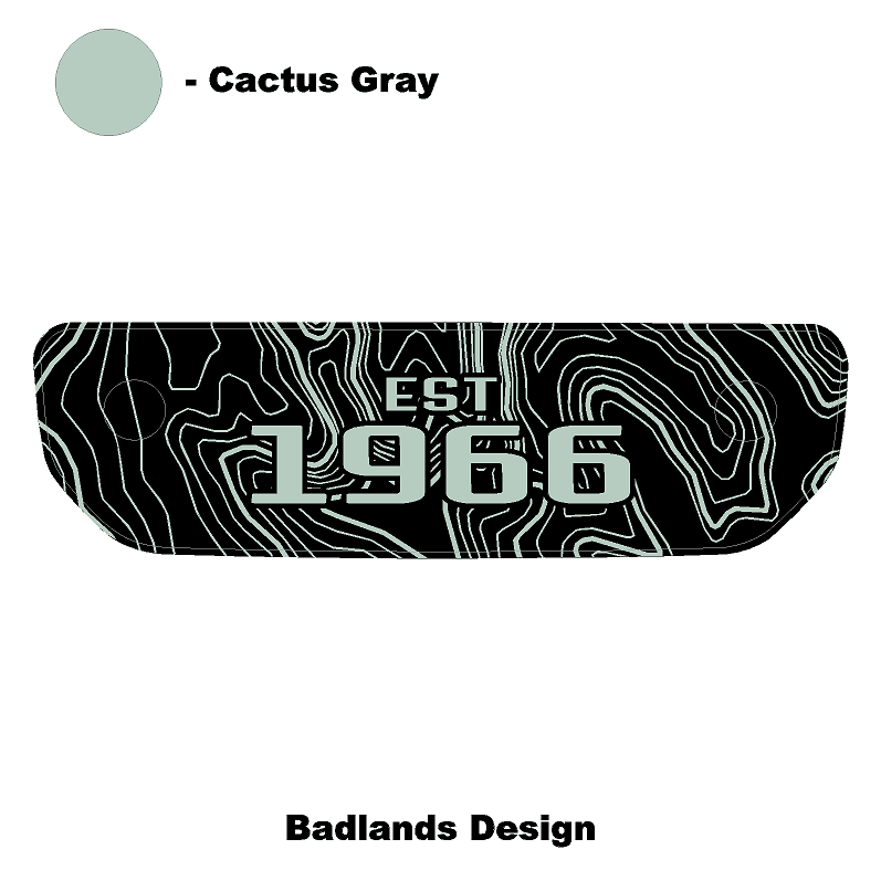 1966 Topographic Shifter Plate (Printed Series + Acrylic) - 2021+ Bronco