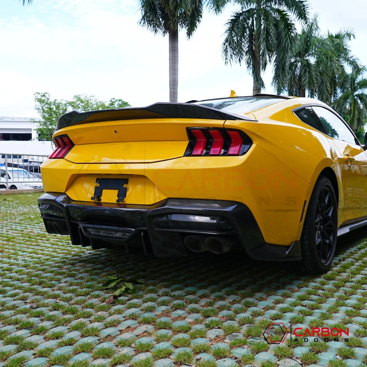Low-Profile Carbon Fiber Ducktail Spoiler for 2024+ Ford Mustang GT & EcoBoost