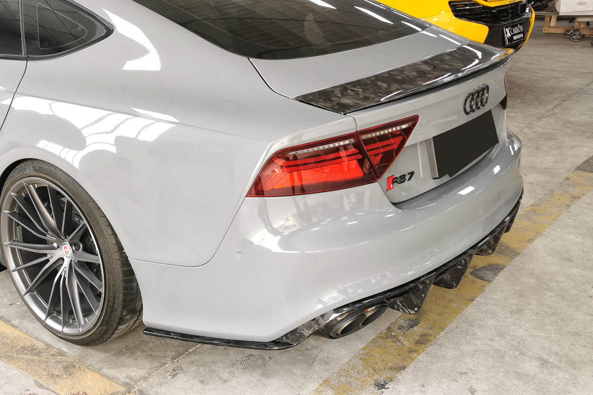 2016-2019 Audi RS7 MAN Style Dry Carbon Fiber Rear Diffuser