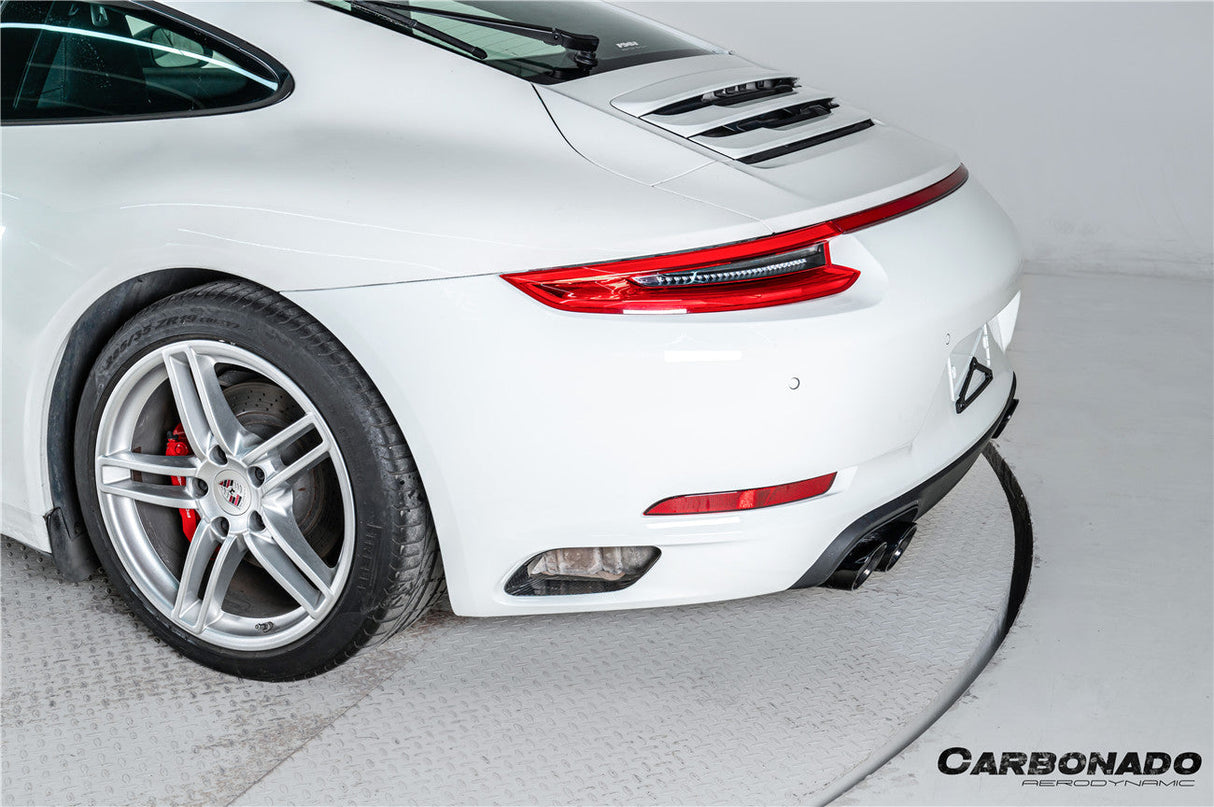 2017-2019 Porsche 911 991.2 Carrera OEM Style Dry Carbon Fiber Rear Bumper Vent Trims