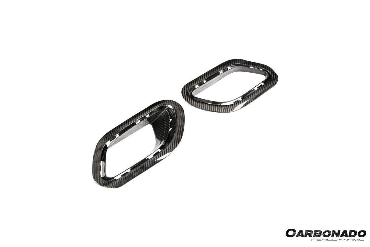 2017-2019 Porsche 911 991.2 Carrera OEM Style Dry Carbon Fiber Rear Bumper Vent Trims