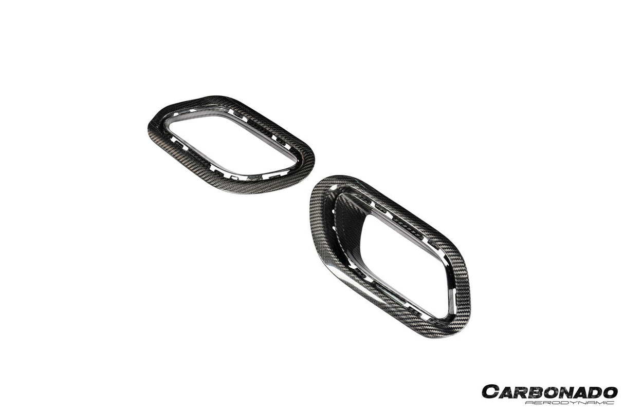 2017-2019 Porsche 911 991.2 Carrera OEM Style Dry Carbon Fiber Rear Bumper Vent Trims