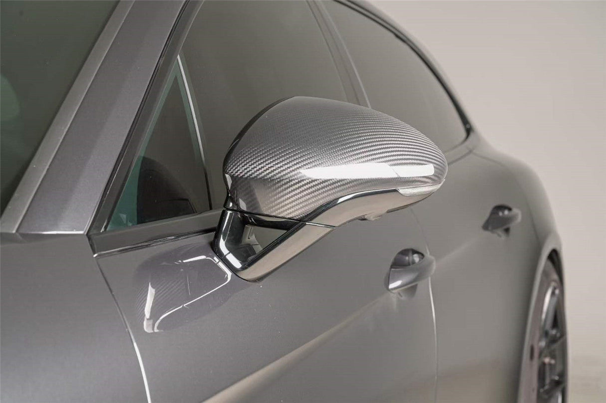 2017-2025 Porsche Panamera 971.1 971.2 976 OEM Style Autoclave Carbon Fiber Mirror Housing Replacement | Fits S, 4S, GTS, Turbo, Turbo S, E‑Hybrid, SportTurismo LHD