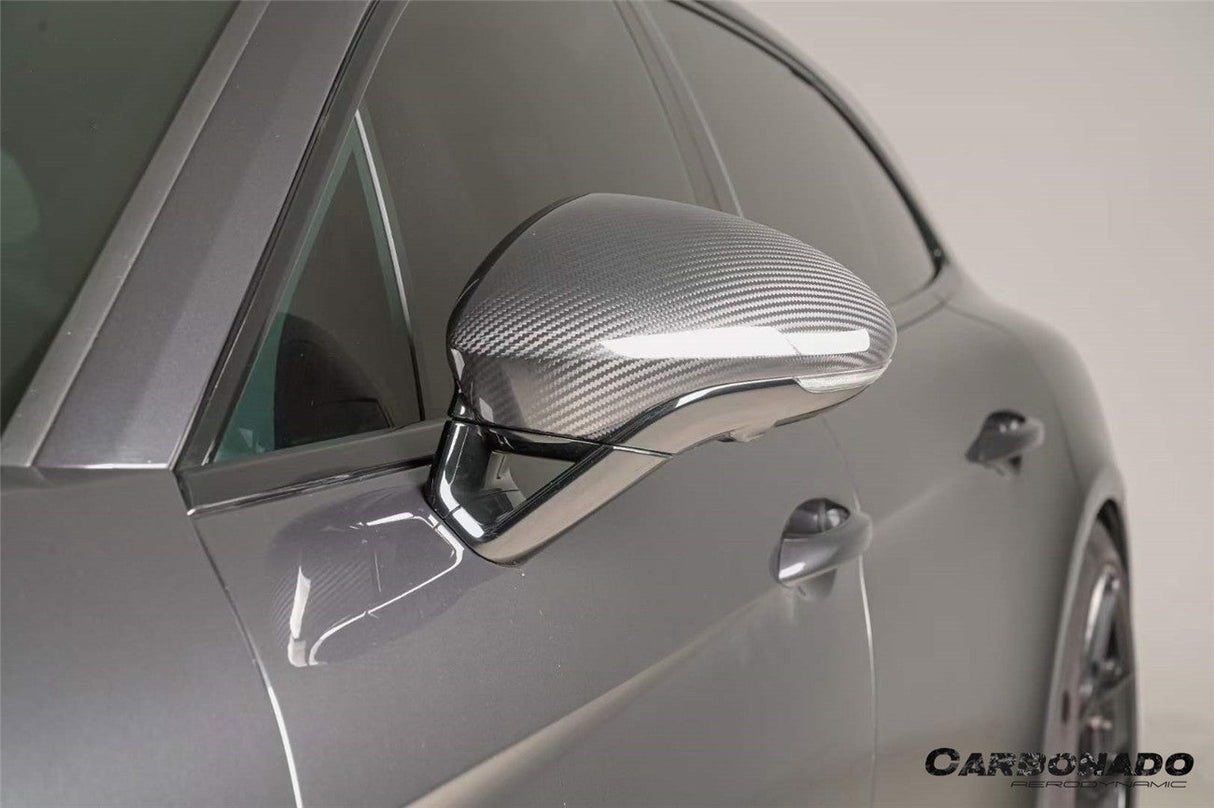 2017-2025 Porsche Panamera 971.1 971.2 976 OEM Style Autoclave Carbon Fiber Mirror Housing Replacement | Fits S, 4S, GTS, Turbo, Turbo S, E‑Hybrid, SportTurismo LHD