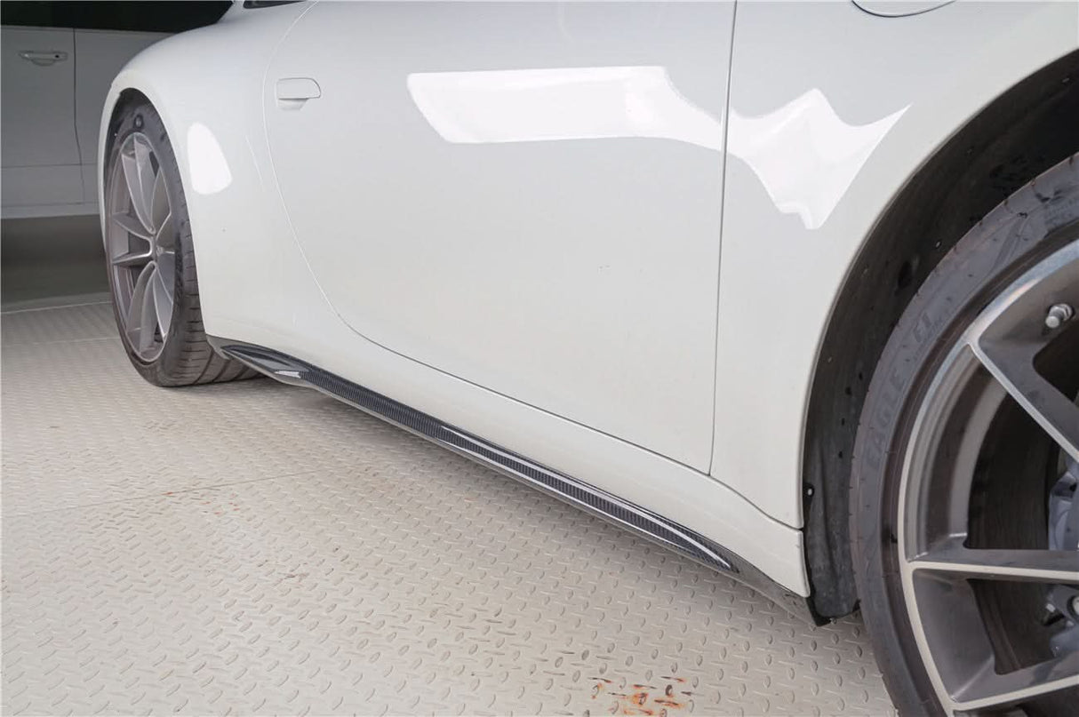 2019-2024 Porsche 911 992 Carrera Cabriolet Convert Turbo SD Style Dry Carbon Fiber Side Skirts