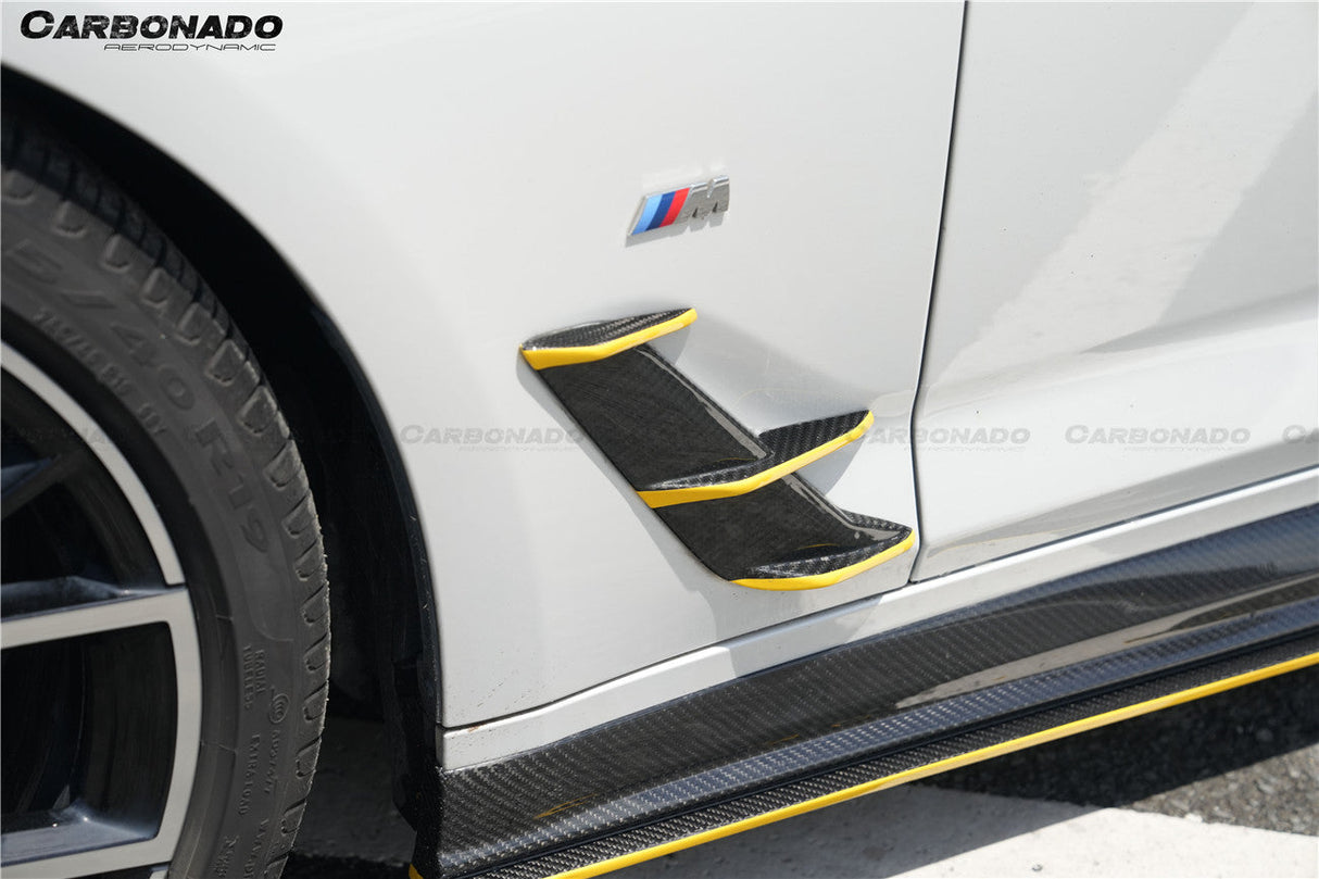2016-2023 BMW 5 Series G38 M-tech AD Style Dry Carbon Fiber Side Skirts