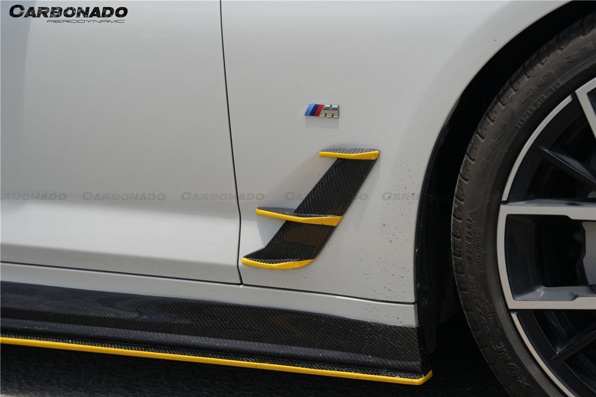 2016-2023 BMW 5 Series G38 M-tech AD Style Dry Carbon Fiber Side Skirts