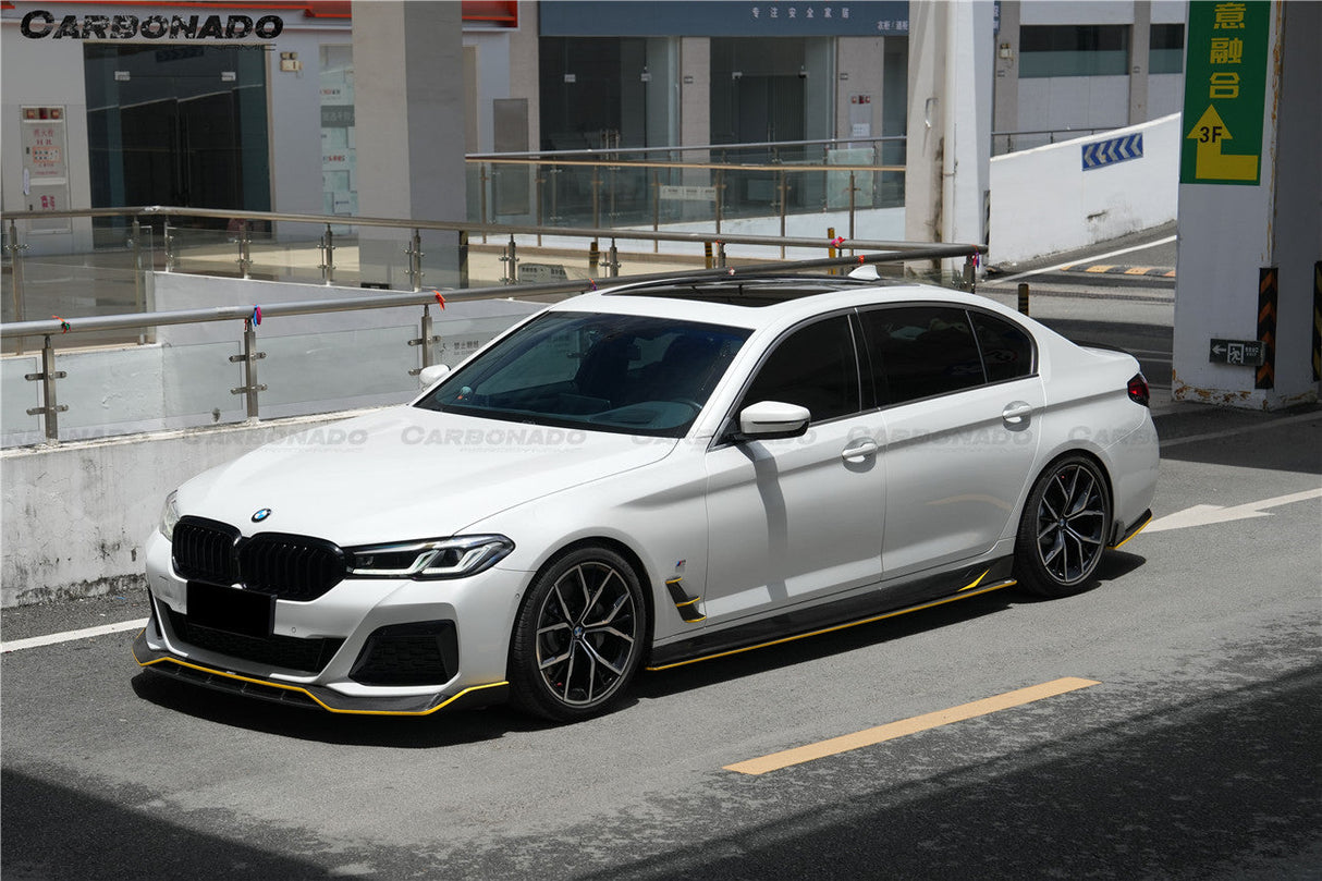 2016-2023 BMW 5 Series G38 M-tech AD Style Dry Carbon Fiber Side Skirts