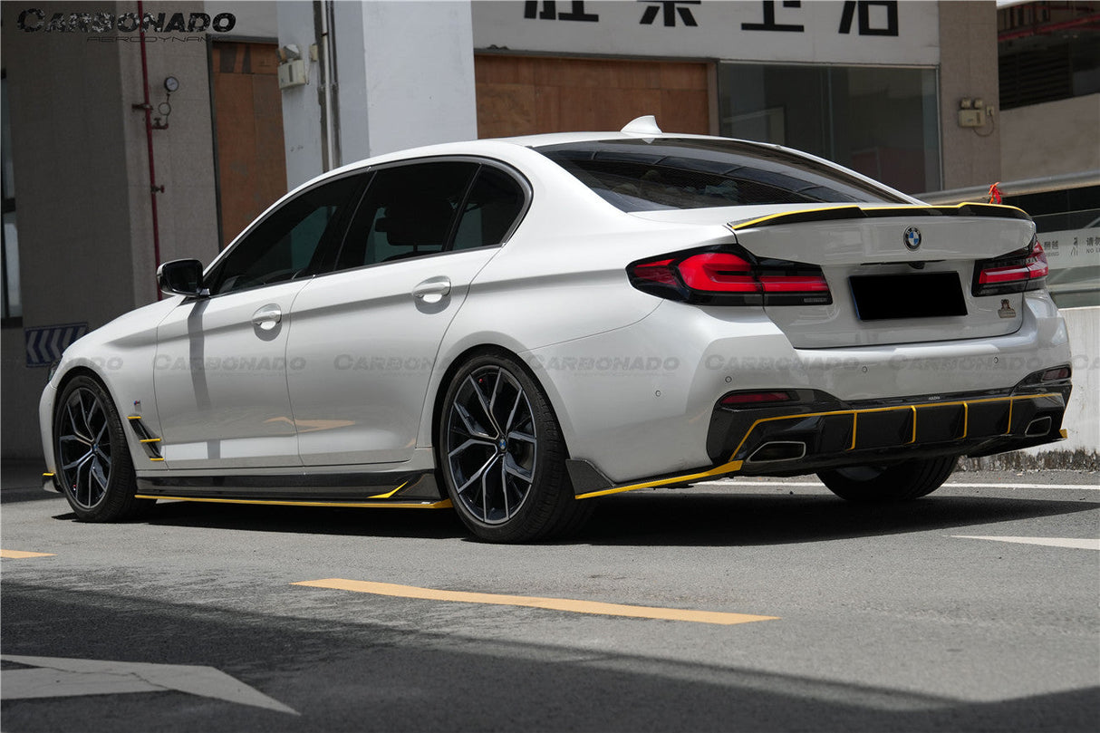 2020-2023 BMW 5 Series G30 G38 M-tech AD Style Dry Carbon Fiber Rear Diffuser Lip