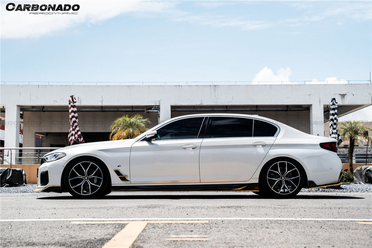 2016-2023 BMW 5 Series G38 M-tech AD Style Dry Carbon Fiber Side Skirts