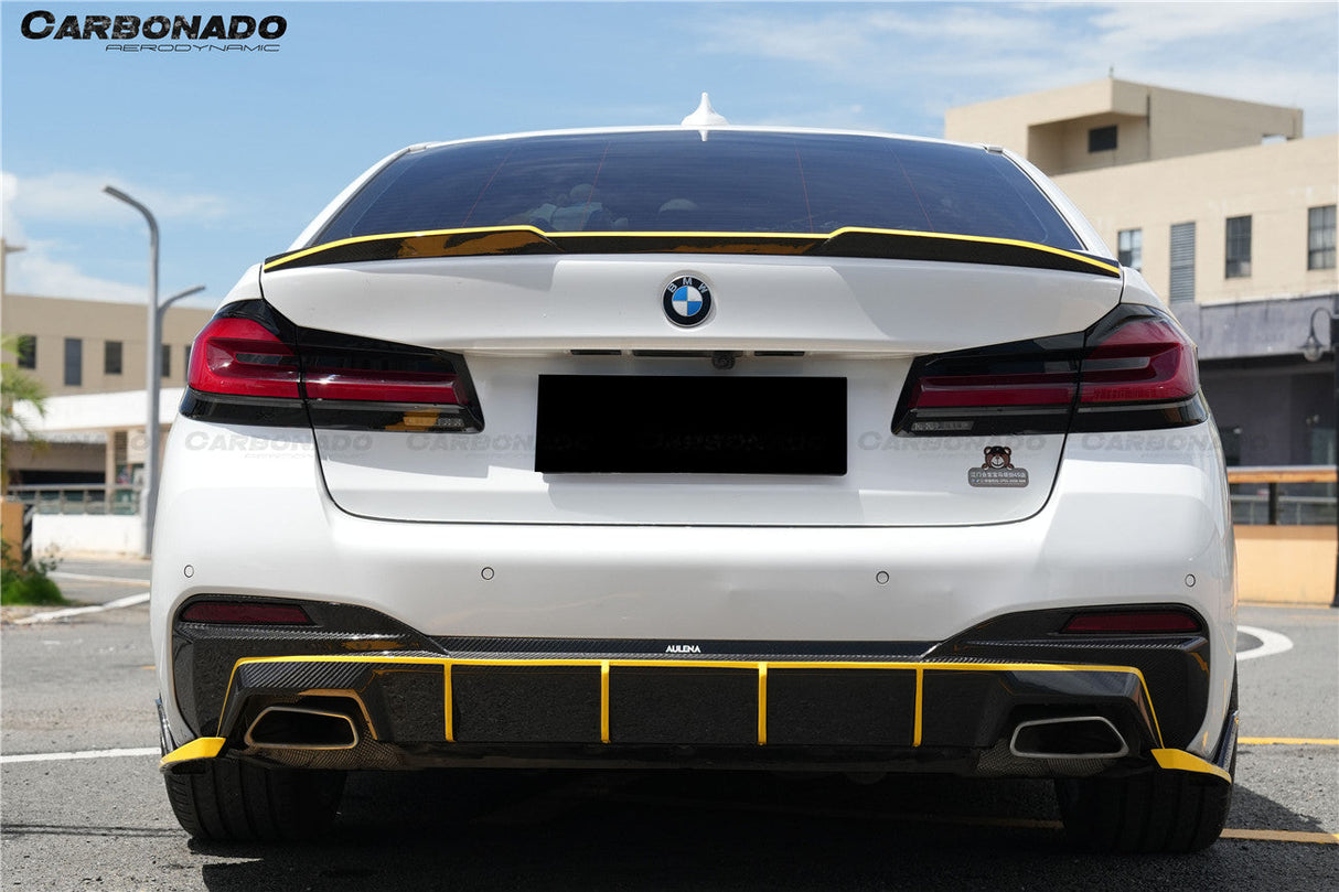 2016-2023 BMW 5 Series G30 G38 M-tech AD Style Dry Carbon Fiber Trunk Spoiler